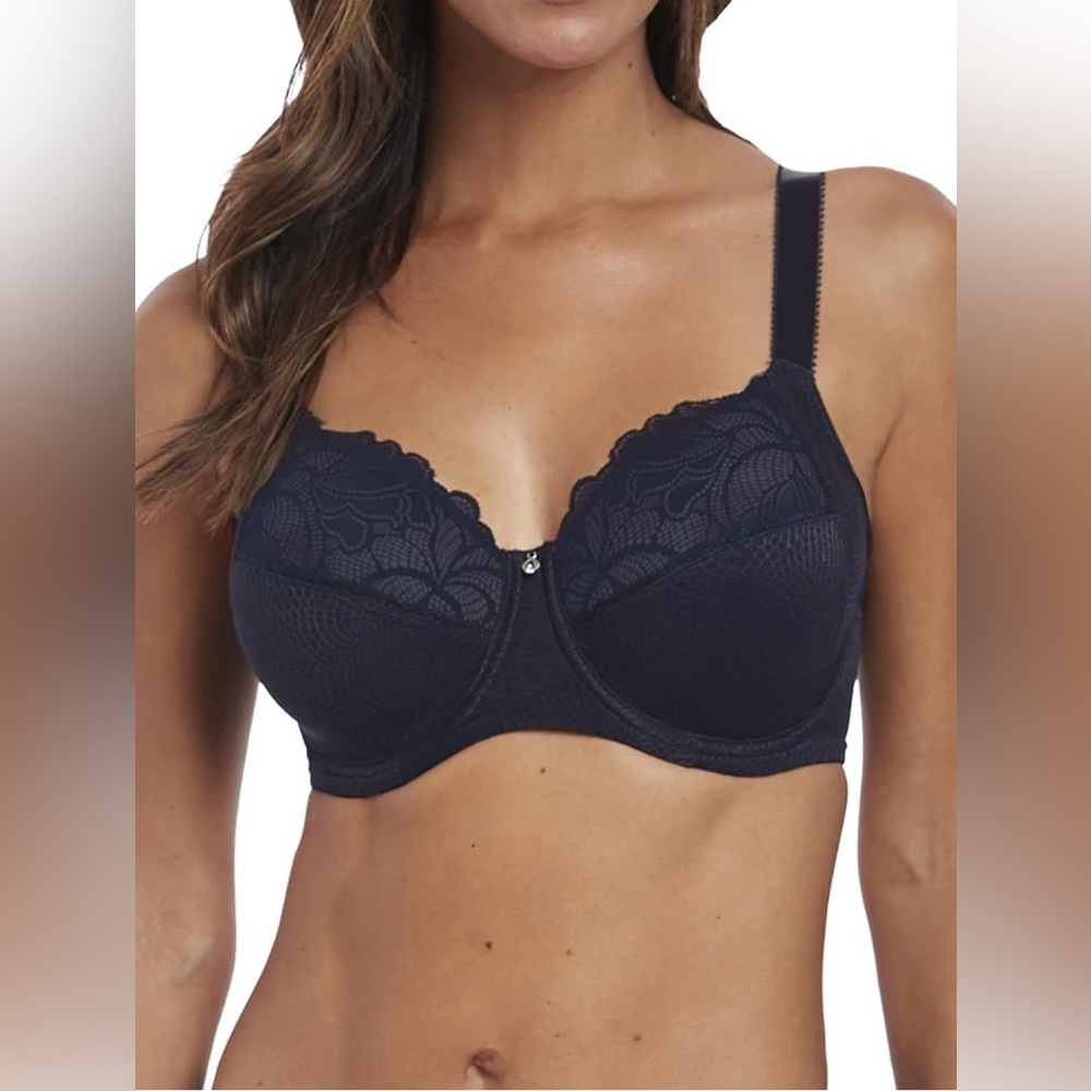 NWT Fantasie Memoir Bra Full Cup Bra Lace Lingerie Navy Underwire 30I